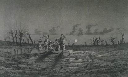 LavandieresまたはNight Washerwomen、George Sand（1804-76）1858によるLegendes Rustiquesのイラスト