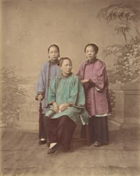 1870年代の上海の少女たち。