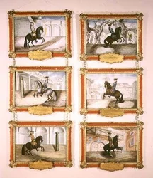 スペイン乗馬学校、6つの乗馬の絵画