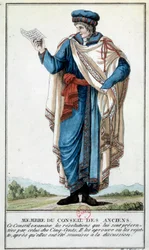 Directory: "a member of the Council of Elders" Baron de Vinck（19世紀）によるEngraving, Paris, B.N.