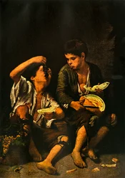 果物を食べる男の子、1645、1938