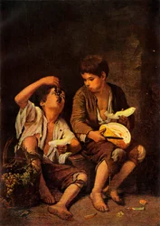 メロンを食べる人々、1650年頃、1946年