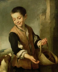 犬を連れた少年、1650年頃