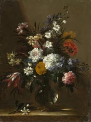テーブルの上の花瓶、1660年から1670年頃