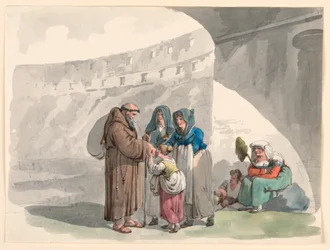 素描《隠者の挨拶》1807-08年