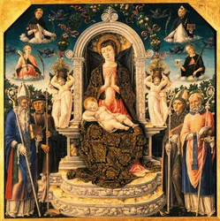 Madonna com criança e santos