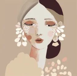 幻想的な装いの女性