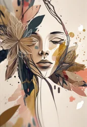 穏やかな花の肖像画