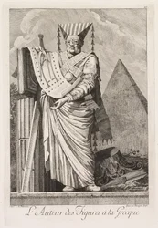 仮面舞踏会アラグレック：LAuteur des figureàla Grecque Plate 10、1771。