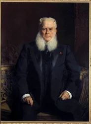 アルフレッド・ショシャール（1821-1909年）の肖像。ルーヴル百貨店の創設者、収集家、フランス国立美術館への寄贈者。1896年。寸法：1.3 x 0.96メートル。パリ、オルセー美術館