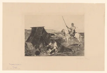テントとライダーのいる風景 1877年からのさまざまな版画家によるエッチング（シリーズタイトル） L