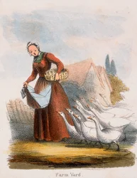 ファームヤード、c1845