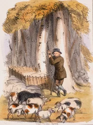 豚の群れ、c1845