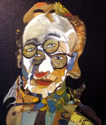 50 Major Writers In History : Allen Ginsberg, 2015 (キャンバスに油彩、アクリル)