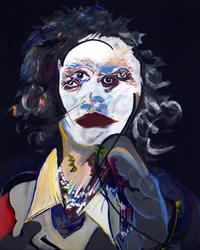 50 Major Writers In History : Elena Poniatowska, 2015 (キャンバスに油彩、アクリル)
