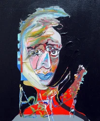 50 Major Writers In History : Virgina Woolf, 2015 (キャンバスに油彩、アクリル)
