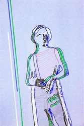 Passager 2, 2020 (和紙にアクリル、スクリーンプリント)