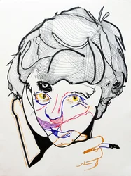 Surportrait : Françoise Sagan 2, 2019（アクリル、紙）