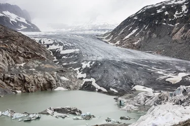 ローヌ氷河、スイス（写真）
