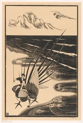 浜辺でキジに座る姿