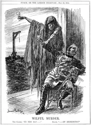 1915年のルシタニアの沈没に関するパンチ漫画