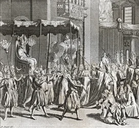ベルナール・ピカール（1723年～1743年）による「世界の諸民族の儀式と宗教的慣習の図解」からのエングレーヴィング（1819年 個人蔵