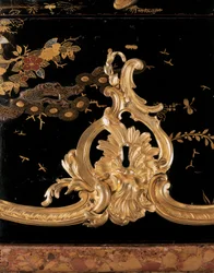 箪笥、1745年頃（オルモルに取り付けられた漆と黒檀）