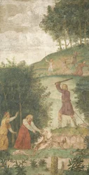狩りで罰せられるケファロス、1520-1522年頃（フレスコ画）