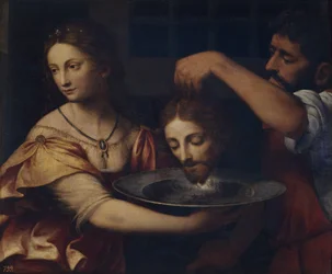 サロメ、洗礼者ヨハネの首を受け取る