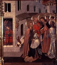The Healing of the Possessed, predella panel from the Altarpiece of the Transfiguration (変容の祭壇画)