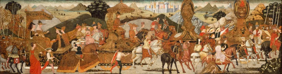 アレクサンドルの勝利、1485年頃（パネルにはテメプラと金メッキ）