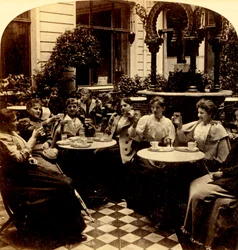 「リフレッシュ - ウンター デン リンデン カフェ、ベルリン、ドイツ」、1894 年。
