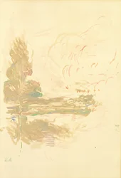 セーヌ川の反射、1890（紙に水彩）