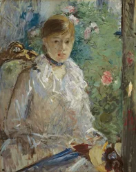 窓の前に座る若い女性、通称「夏」、1879年