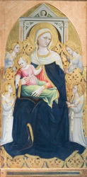 幼子と4人の天使を従えた聖母像 1433年頃 パネルにテンペラ、金箔