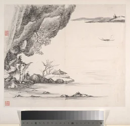 風景画、1814年（8葉のアルバム、紙にインク）