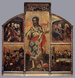 バプテスマの聖ヨハネの祭壇画、1440年頃（パネル上のテンペラ）