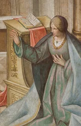 中央身廊、北側第3スパン、受胎告知、ボッカチーノ Boccaccino 1516-17年、詳細