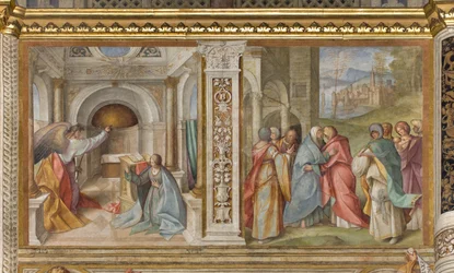 中央身廊、北側第3スパン、受胎告知、訪問、ボッカチーノ Boccaccino 1516-17年