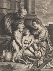 聖アンナと洗礼者聖ヨハネと一緒にいる聖母子とキリスト。 1640-59..