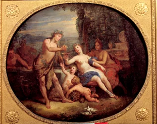 バッカス、ヴィーナス、ケレースの神々の表現 ボン・ド・ブロンヌ（1649-1717）の絵画 18世紀 トロワ美術館所蔵