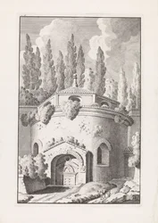 Ruïne van een Romeinse ronde tempel ローマの古代都市の遺物（シリーズタイトル）