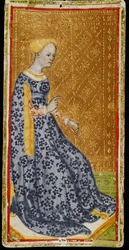 杖の女王。タロットカード、1441-1444年。
