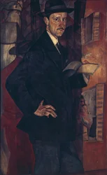アーティストの肖像画Mstislav Dobuzhinsky 1875-1957、1917