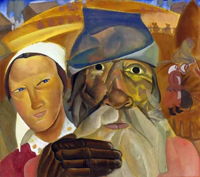 グリゴリエフ、ボリス・ドミトリーヴィチ（1886-1939）の「ロシアの顔」。紙にガッシュ、サイズ：50,5x56,5