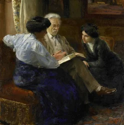 Alphons Marie Antoine Joseph Grandmont (1837-1909), 芸術家の 2 番目の夫, 2 人のイタリア人少女の家庭教師