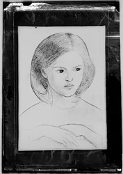 ガラス板ネガ "Head of a Girl"