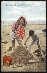 イギリス：第1次世界大戦中にバレンタインが制作した愛国的ポストカード