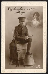 イギリス：カイロ絵葉書トラストが制作した感傷的な絵葉書。