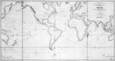 船の航路を選ぶための総合海図